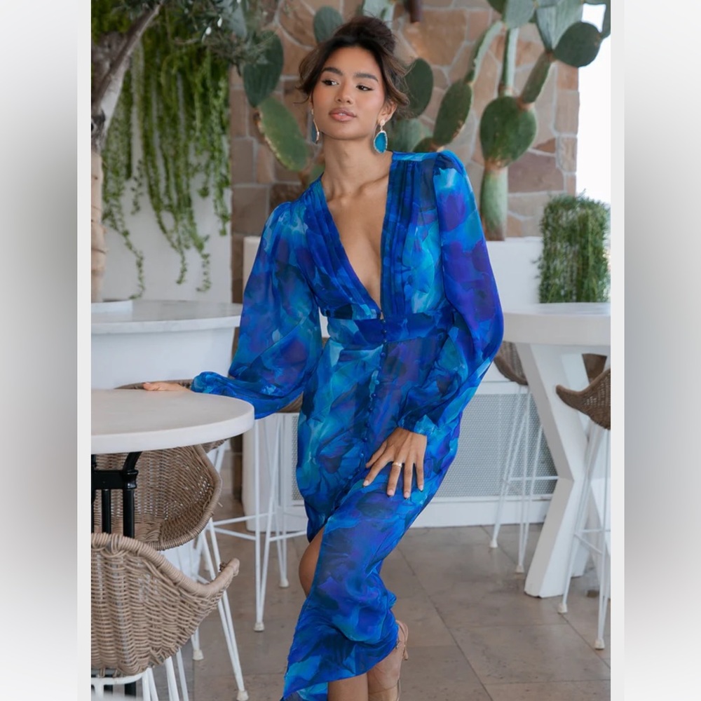 Petal and Pup Blue Calista Dress